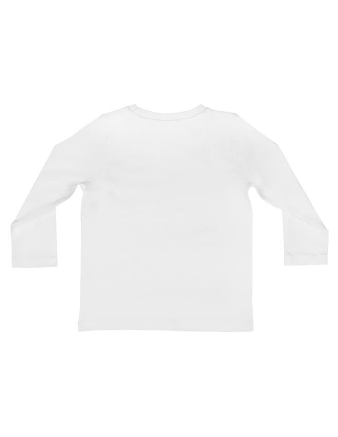 Basic Çocuk Beyaz Uzun Kol T-shirt resmi
